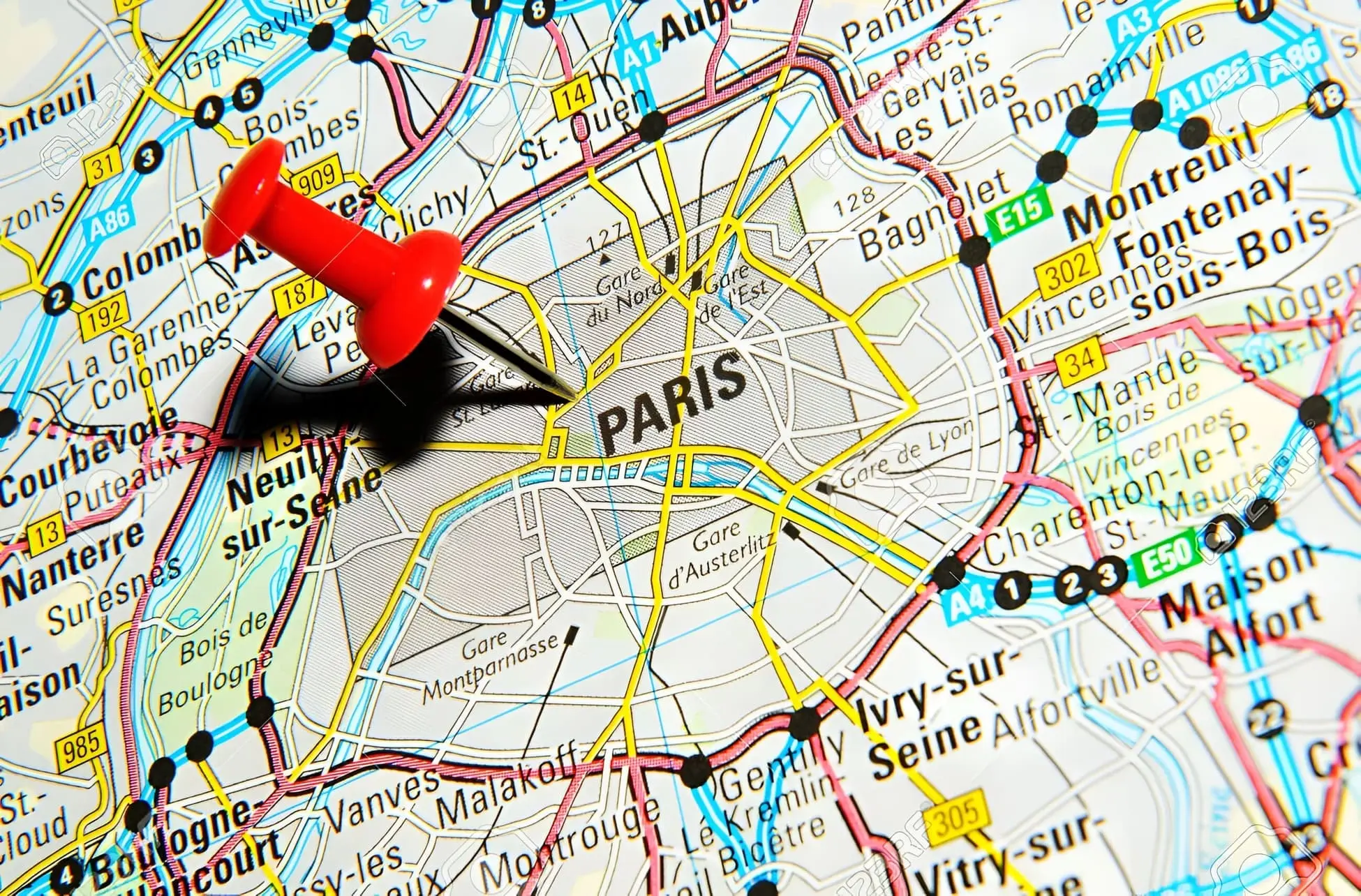 Carte Paris - Zone de service VTC